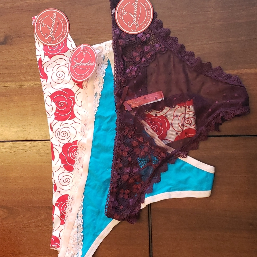 NWT Women's Splendies Thong Underwear (3 pairs)